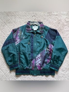 Vtg Westport Ltd Windbreaker Jacket Retro 80s 90s Sporty Preppy Workout Sz M